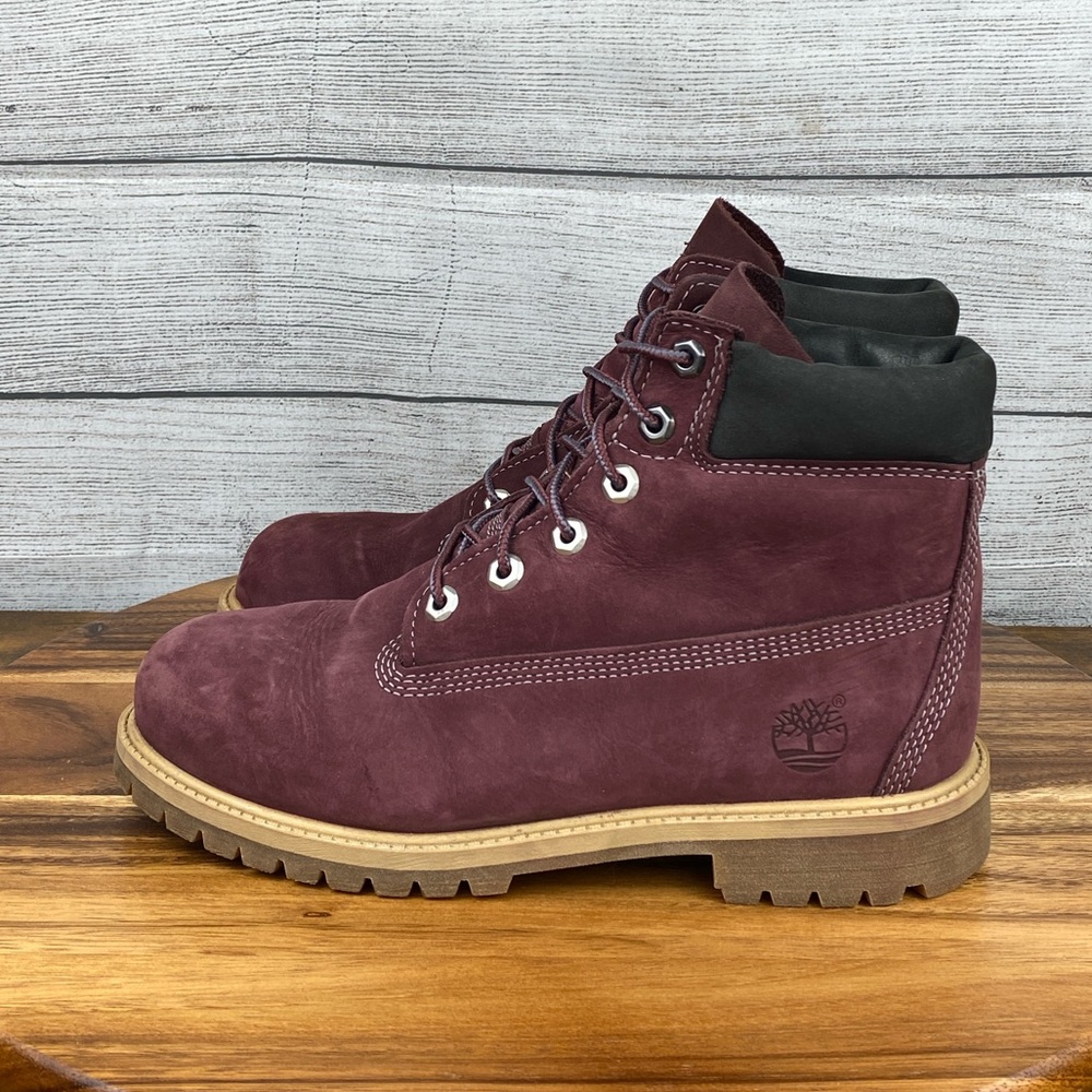 Timberland 6” Inch Premium Burgundy Red Boots Men’s Size 7 Women’s Size 8.5